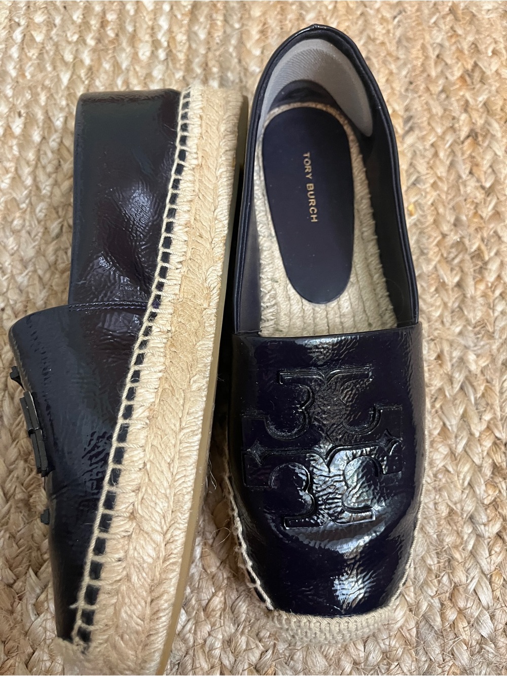 Tory Burch Purple Patent Leather Ines Espadrille Flats - Picture 9 of 15